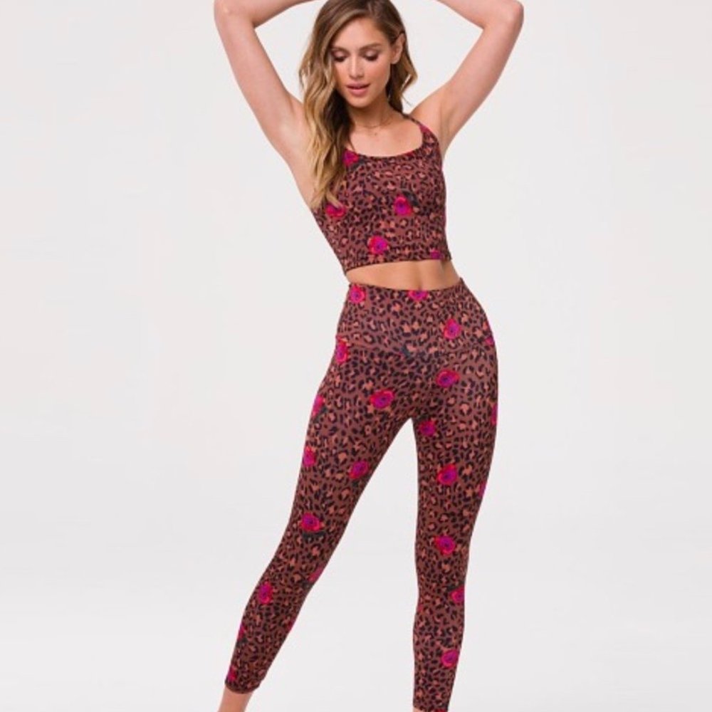 ❤️… Onzie Leopard Print Leggings - (Onzie High Basic Midi Legging Pretty Wild)